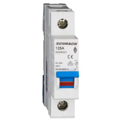 Выключатель нагрузки Schrack AZ200221 125А 1P Выключатель нагрузки Schrack AZ200221 125А 1P
