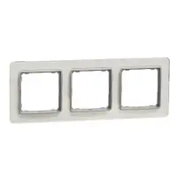 Трипостова рамка Schneider Electric Sedna Elements штучне біле скло SDD360803