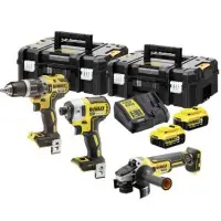 Набір з електроінструментів DeWALT DCK384P2T (DCD796, DCF887, DCG405) з 2 АКБ та ЗУ Набір з електроінструментів DeWALT DCK384P2T (DCD796, DCF887, DCG405) з 2 АКБ та ЗУ