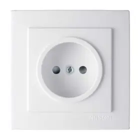 Розетка Nilson Touran біла 1-на без заземлення з шторкою ( 24111016 )