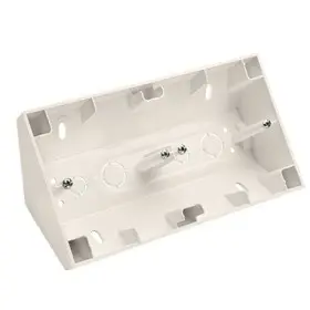 Подвійна кутова коробка Kontakt Simon Simon 54 Premium DPNR2/41 для накладного монтажу під рамки (кремовий)