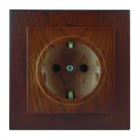 Розетка Nilson Touran горіх 1-на з заземленням ( 24271017 )