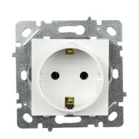 Розетка Nilson Selene біла 1-на з заземленням без рамки ( 23110417 )