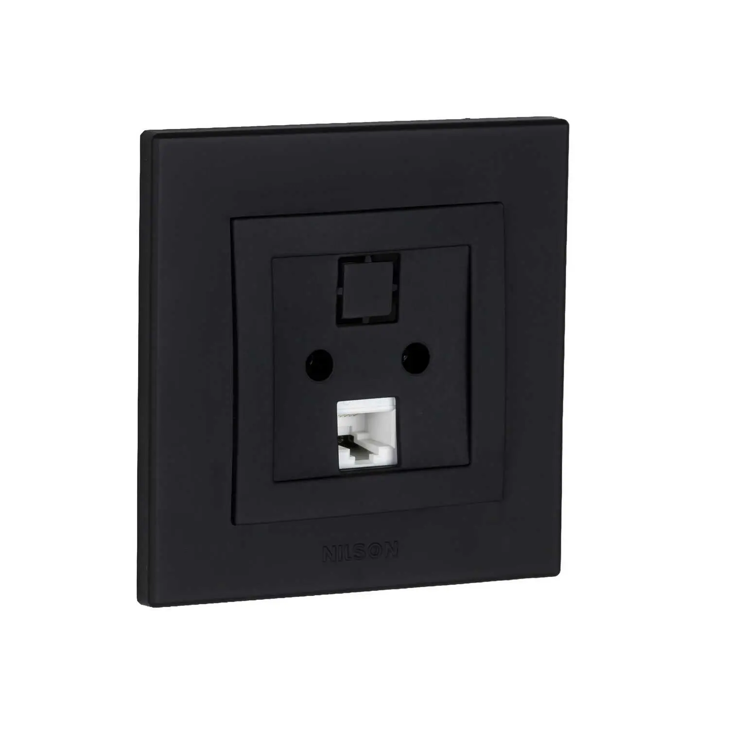 Розетка Nilson Alegra X чорний матовий комп'ютерна CAT5e RJ45 ( 35551044 ) - фото №1