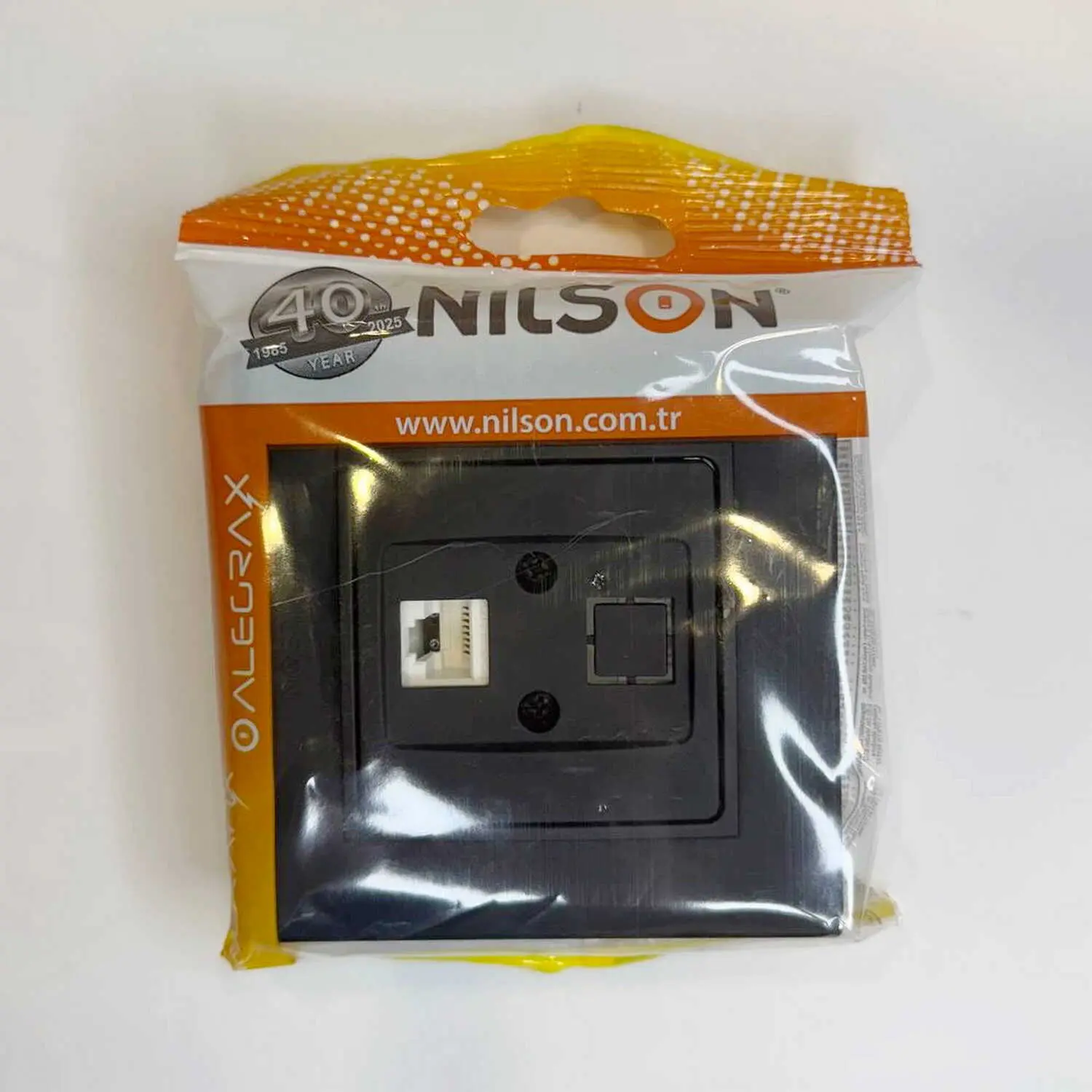 Розетка Nilson Alegra X чорний матовий комп'ютерна CAT5e RJ45 ( 35551044 ) - фото №6