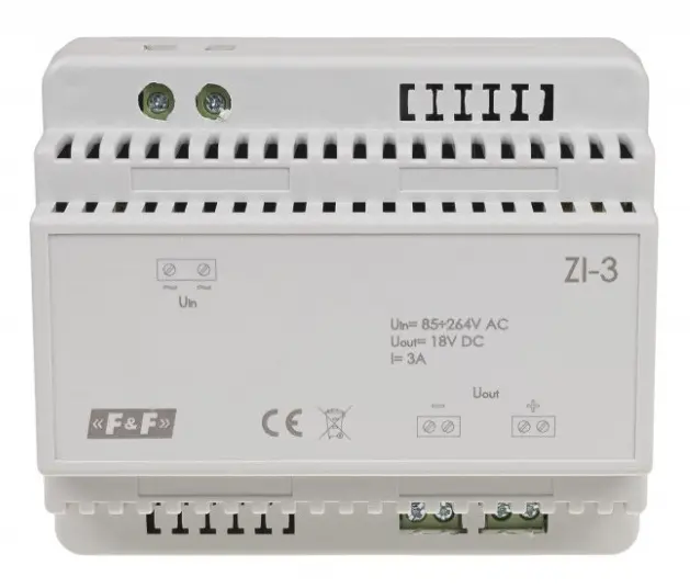 Джерело живлення F&F ZI-3 85-264В AC 3А OUT 18В DC 50Вт - фото №2 Джерело живлення F&F ZI-3 85-264В AC 3А OUT 18В DC 50Вт - фото №2