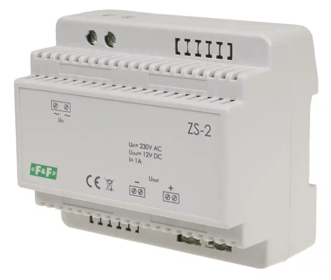 Джерело живлення F&F ZS-2 230В AC 1А OUT 12В DC 12 Вт - фото №2 Джерело живлення F&F ZS-2 230В AC 1А OUT 12В DC 12 Вт - фото №2