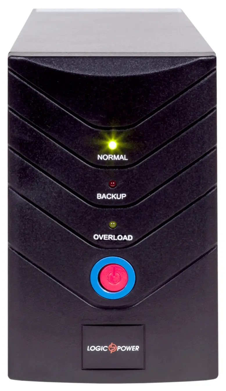 ИБП LogicPower LP8295 1700ВА на 2 евророзетки AVR 2x8.5Ач12В (1020Вт) в металлическом корпусе (черный) - фото №1