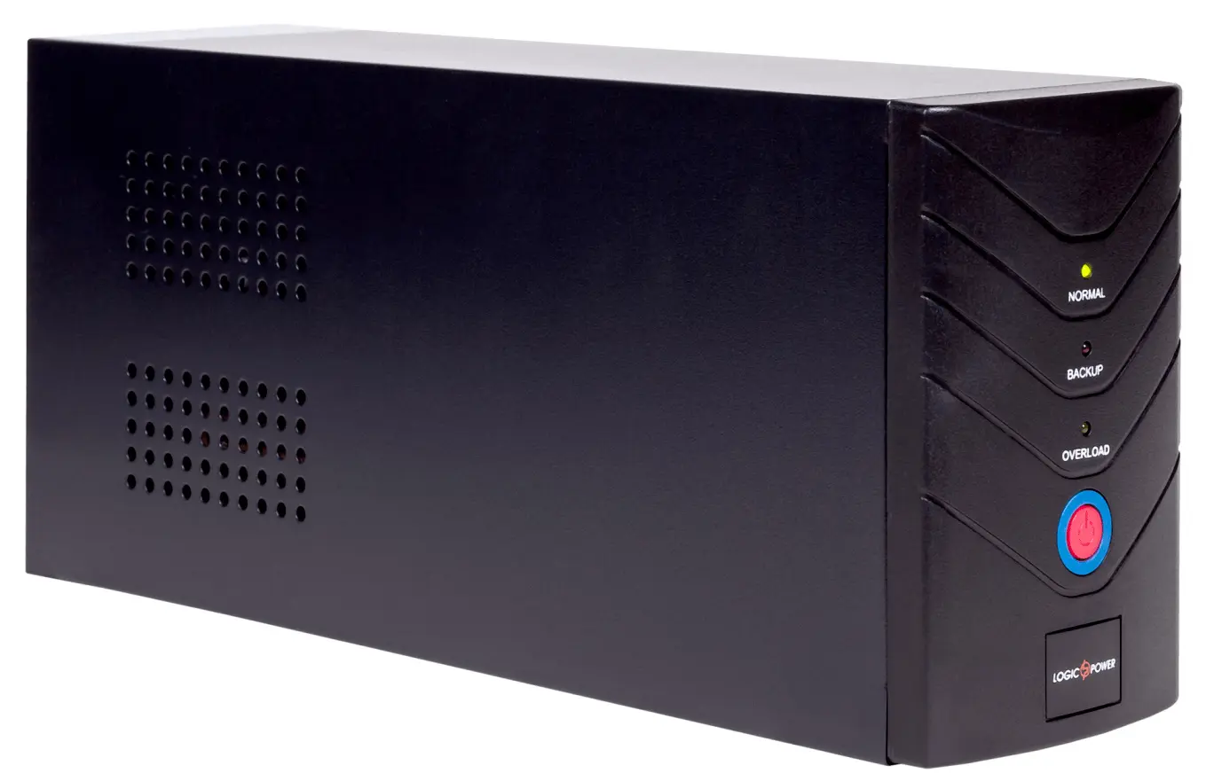 ИБП LogicPower LP8295 1700ВА на 2 евророзетки AVR 2x8.5Ач12В (1020Вт) в металлическом корпусе (черный) - фото №2