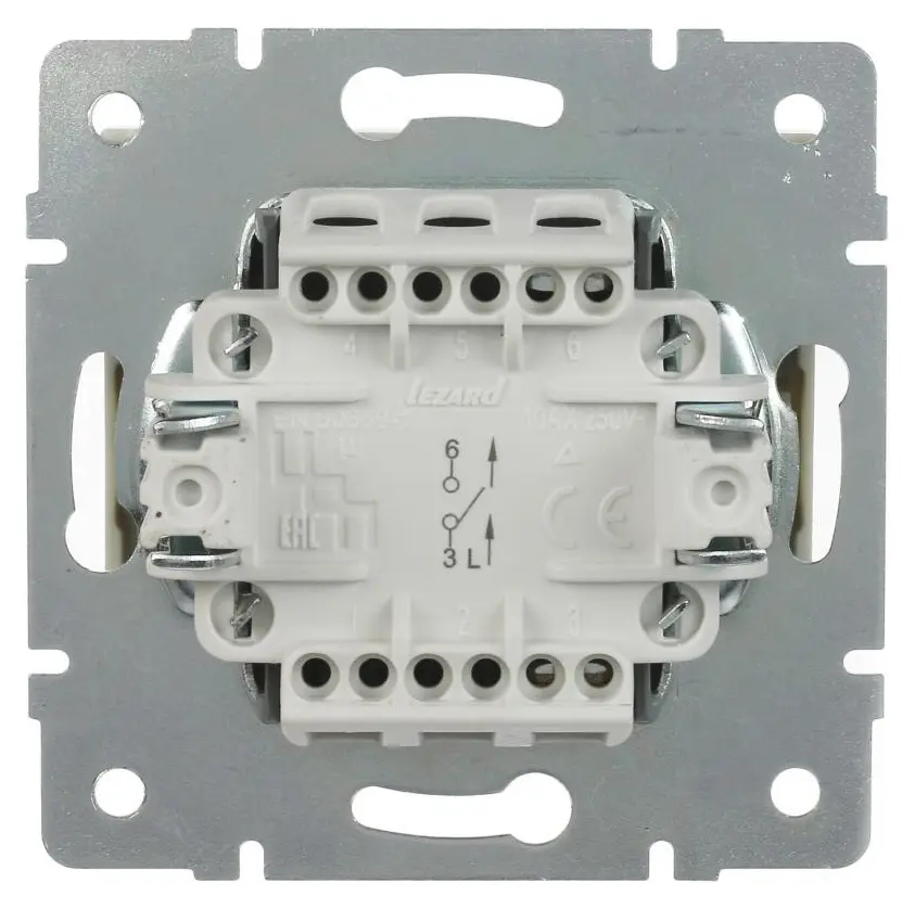 Вимикач Lezard Rain (703-0388-100) (кремовий) - фото №2 Вимикач Lezard Rain (703-0388-100) (кремовий) - фото №2