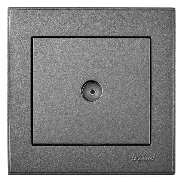 Прохідна ТВ розетка Lezard Rain (703-4288-129) (антрацит) - фото №1