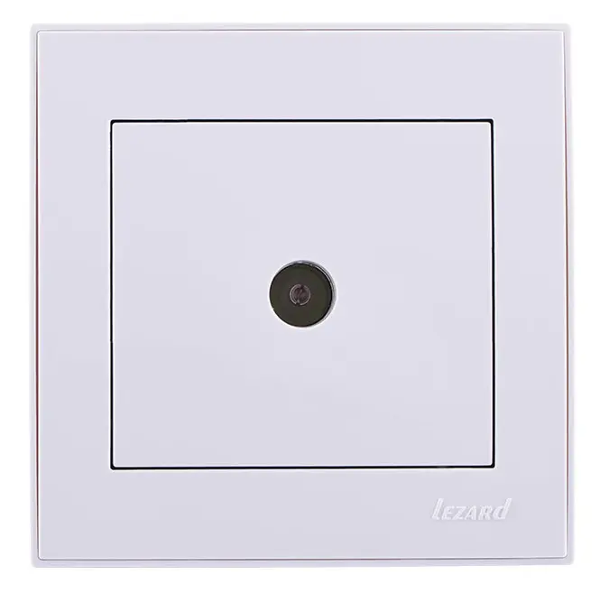 Прохідна ТВ розетка Lezard Rain (703-0288-129) (біла) - фото №1