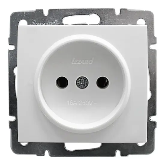 Розетка Lezard Rain (703-0288-121B) ПБТ (біла)