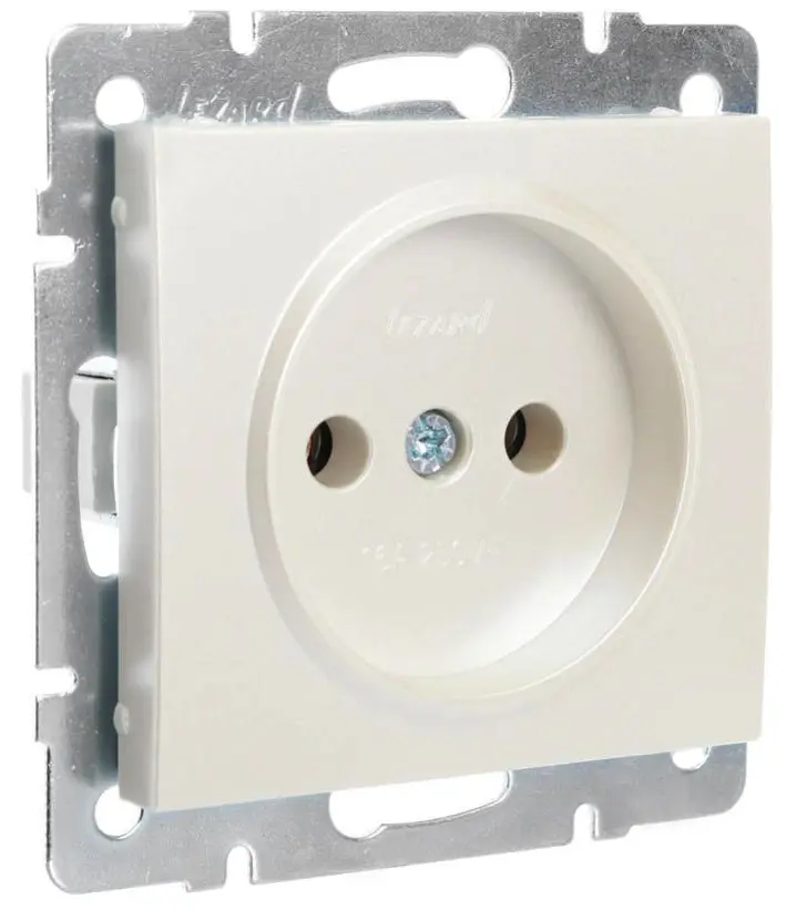 Розетка Lezard Rain (703-3088-121B) ПБТ (перлово-білий перламутр) - фото №1