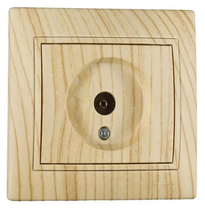 Матовая проходная ТВ розетка Lezard «Mira» 701-5252-129 (дуб беленый)
