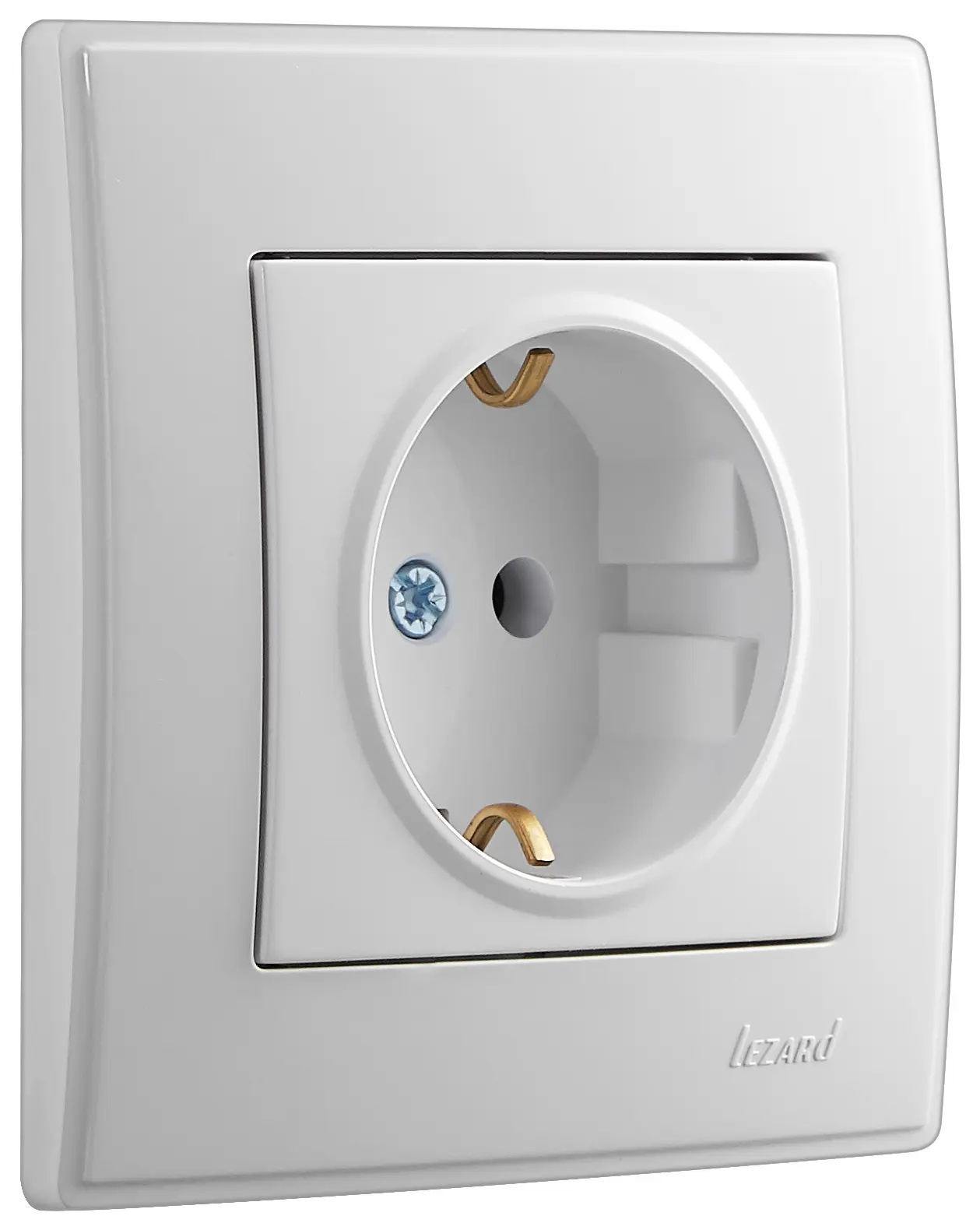 Розетка Lezard «Lesya» 705-0202-124B із захистом від дітей (біла)