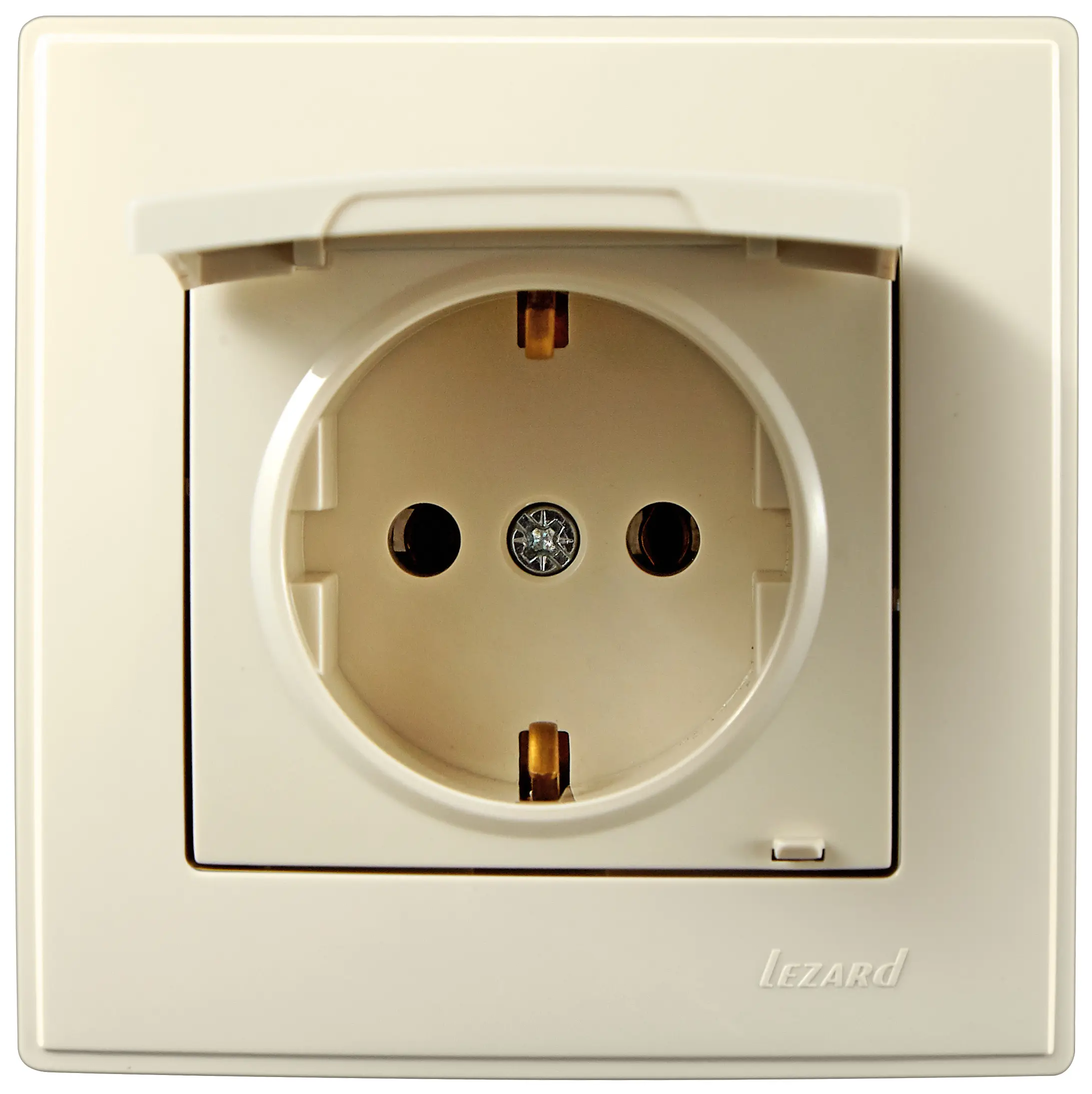 Розетка Lezard «Lesya» (705-0303-123B) з/з кришкою (кремова)