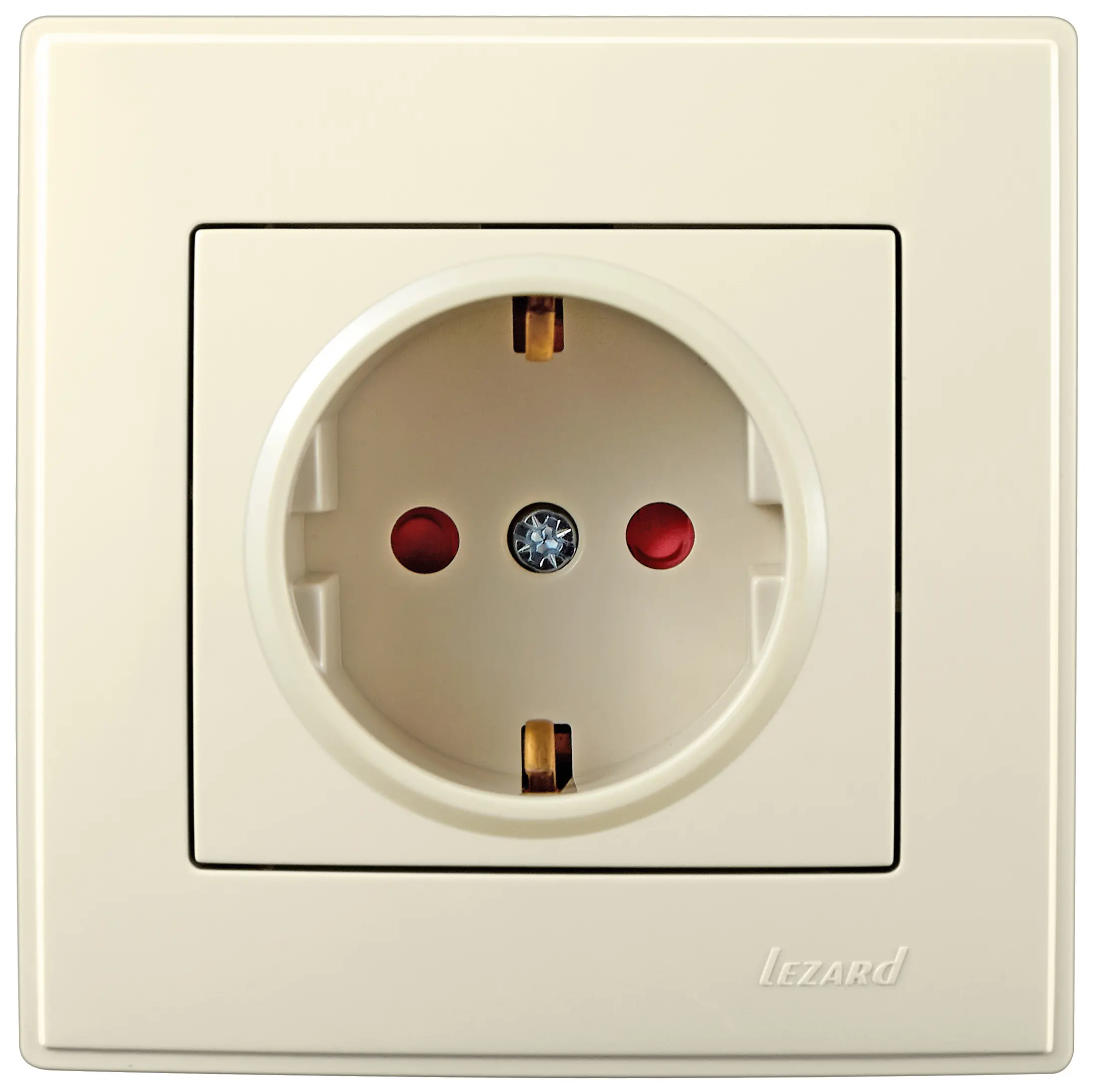 Розетка Lezard «Lesya» 705-0303-124B із захистом від дітей (кремова)