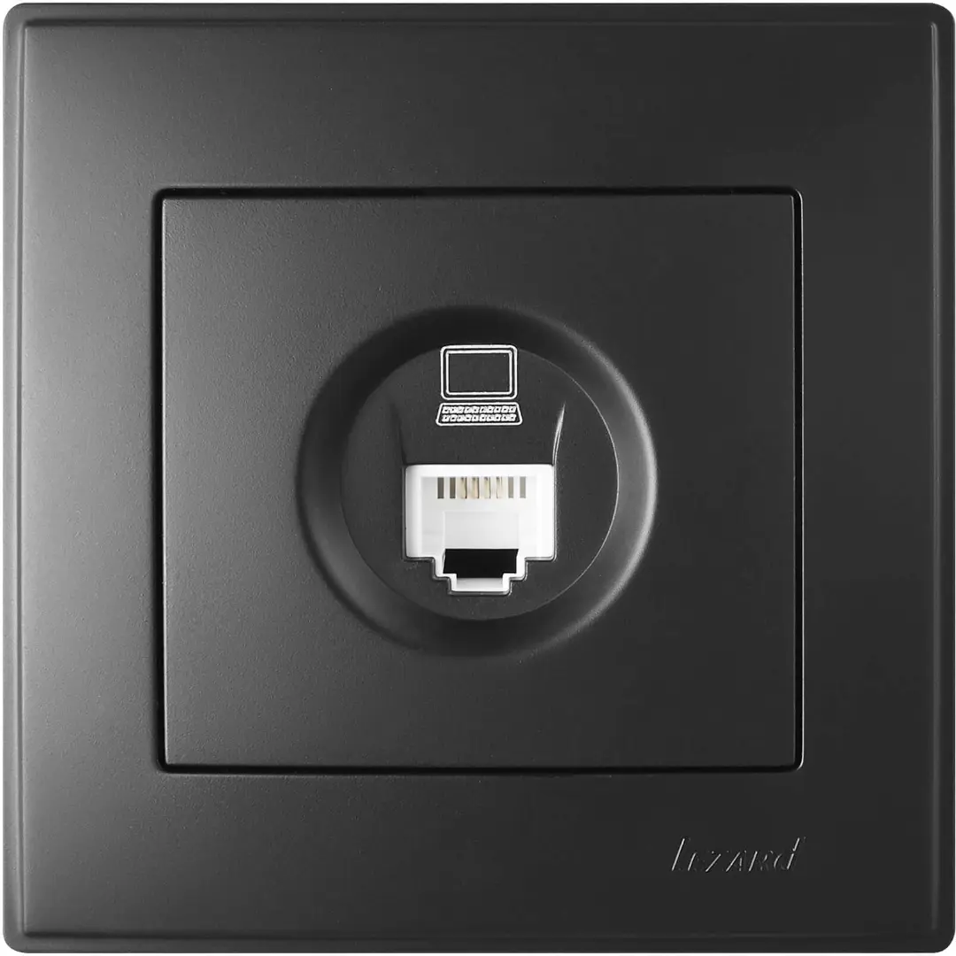 Компьютерная розетка Lezard «Lesya» 705-4242-139 (антрацит)
