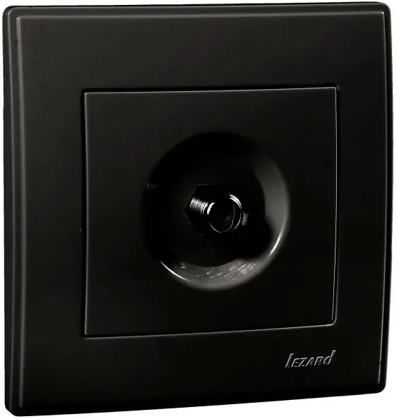 Спутниковая розетка Lezard «Lesya» 705-4242-164 с разъемом F (антрацит)