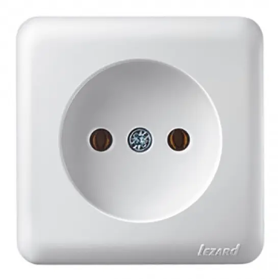 Розетка Lezard «Viola» (751-0200-121B) б/з (белая) - фото №1