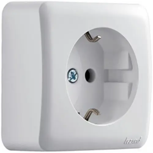 Розетка Lezard «Viola» (751-0200-122B) с/з (белая)