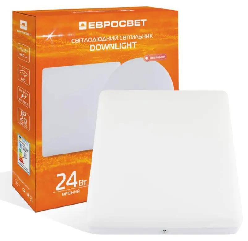 Світильник Євросвітло LED-SS-170-24 24Вт 4200К (57964) без рамки - фото №3