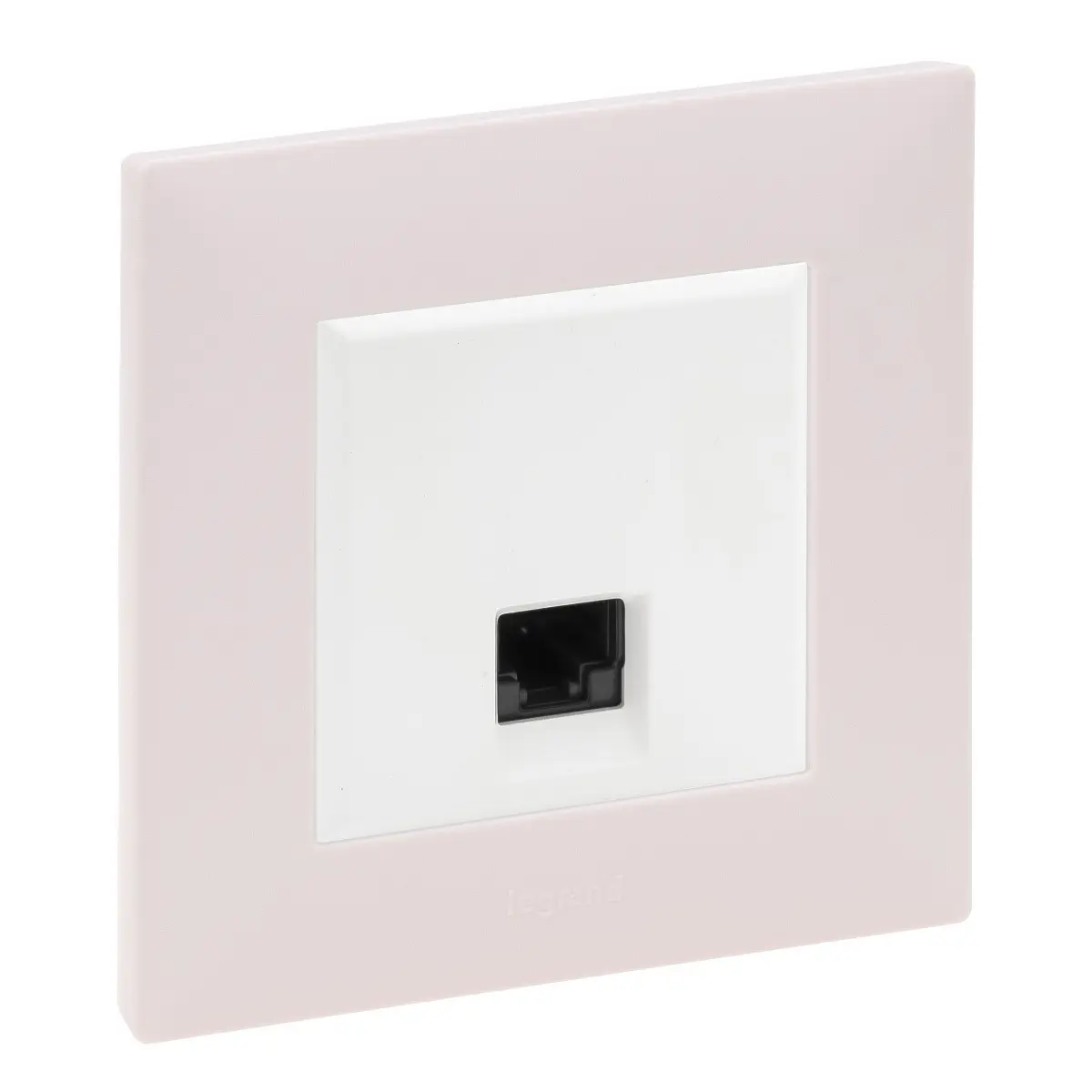 Комплект комп'ютерна розетка RJ45 + рамка Niloe Step (863159+863291) белый/розовый Комплект комп'ютерна розетка RJ45 + рамка Niloe Step (863159+863291) белый/розовый