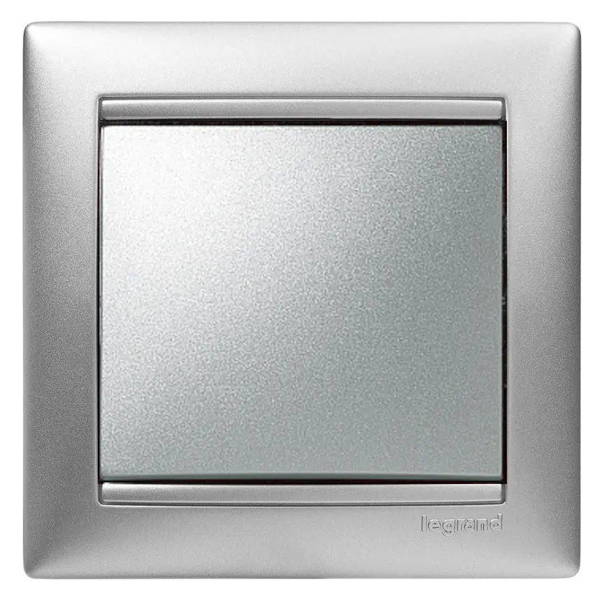 Комплект выключатель + рамка Valena Classic (770101+770151) алюминий Комплект выключатель + рамка Valena Classic (770101+770151) алюминий