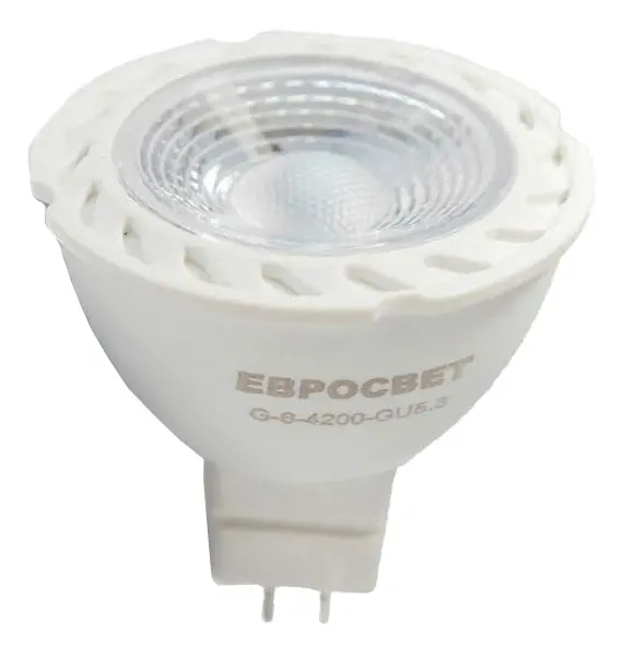 LED лампочка G-6-3000-GU5.3 6Вт Евросвет 3000K, GU5.3