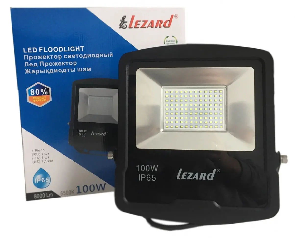 Прожектор Lezard 100Вт 6500К IP65 - фото №1