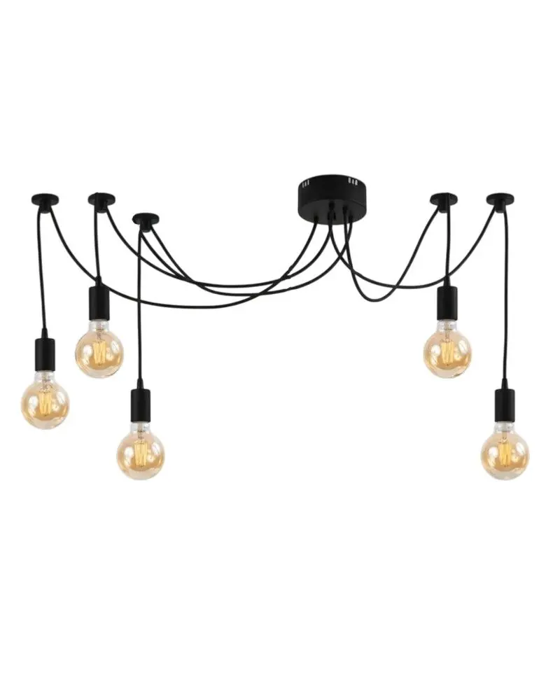 Люстра павук Light Set 113187 Ternava E27 5x40W IP20 чорна Люстра павук Light Set 113187 Ternava E27 5x40W IP20 чорна