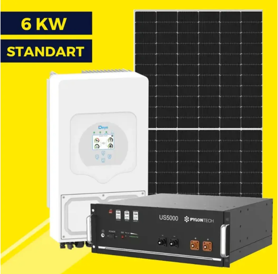 Гибридная солнечная станция на 6 кВт Standart | Deye 6 kw | LP Longi 450W