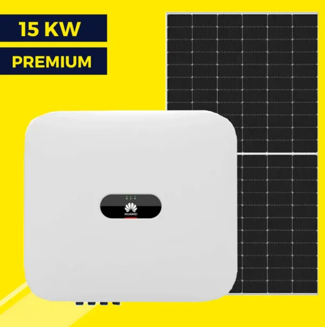 Сетевая солнечная станция на 15 кВт Premium | Huawei 15 kw | Risen 550W