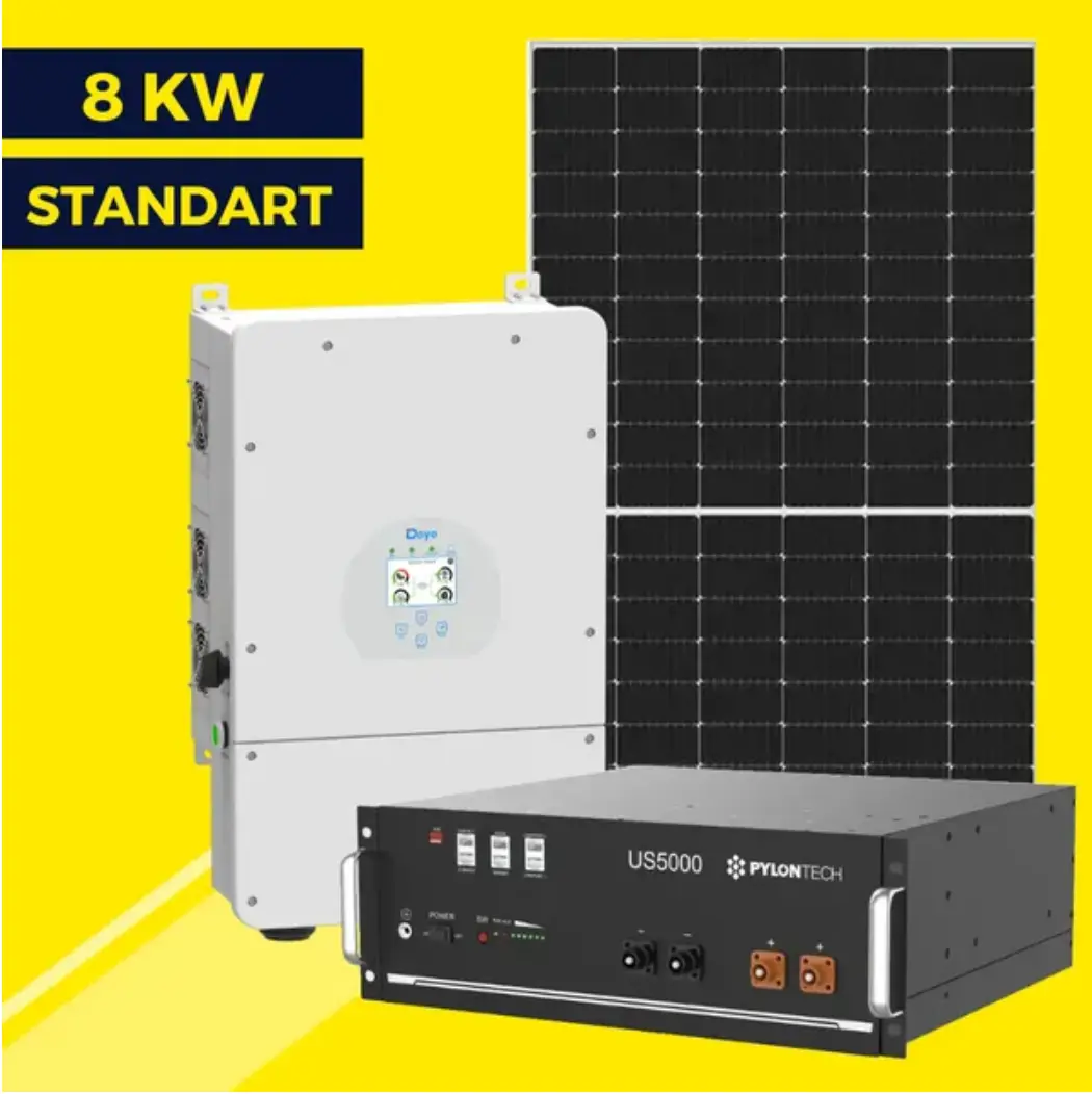 Гібридна сонячна станція на 8 кВт. Standart | Deye 8 kw | LP Longi 450W