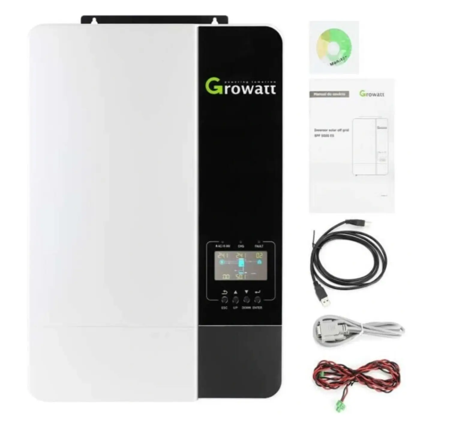 Гібридний інвертор Growatt SPF 3500 ES, 48 В, 3500 Вт (безперебійник, UPS, ДБЖ) - фото №1