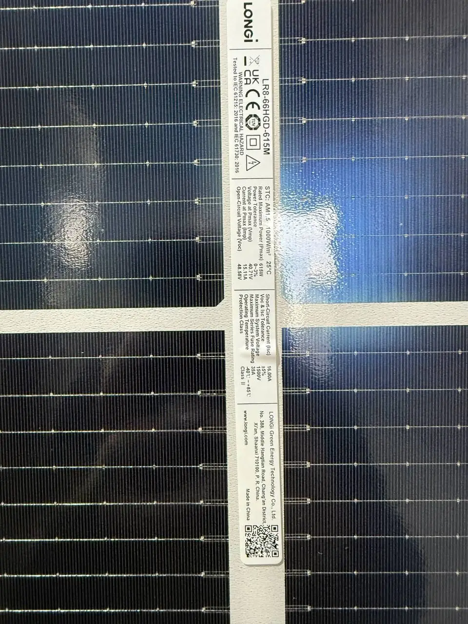 Сонячна батарея LR8-66HGD-615M, LONGi BIFACIAL - фото №2