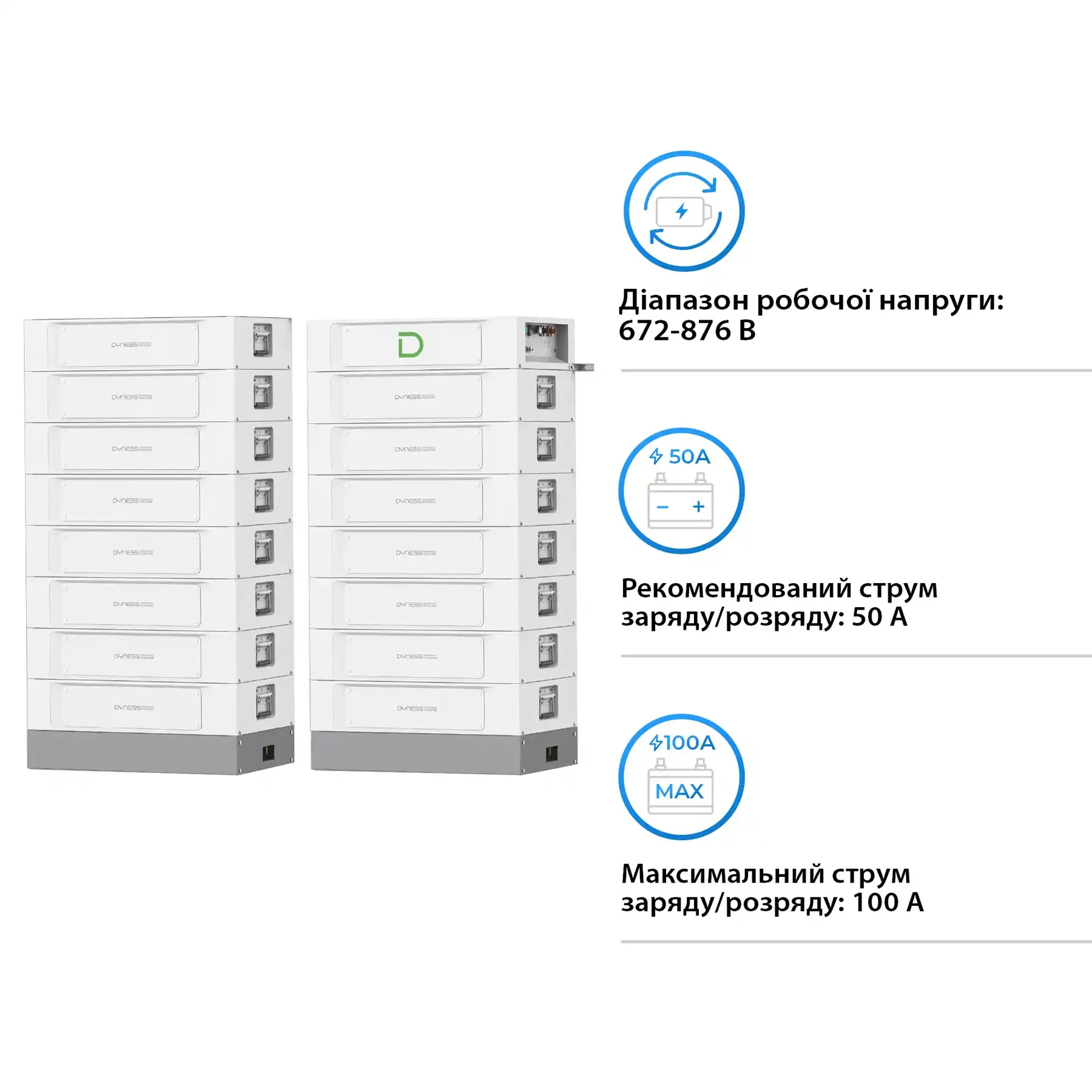 Блок батарей Dyness STACK100-15 15xS51100 76.8kW 768V 100AhLiFePO4 SBDU100 (STACK100-15-76.8kW) - фото №2