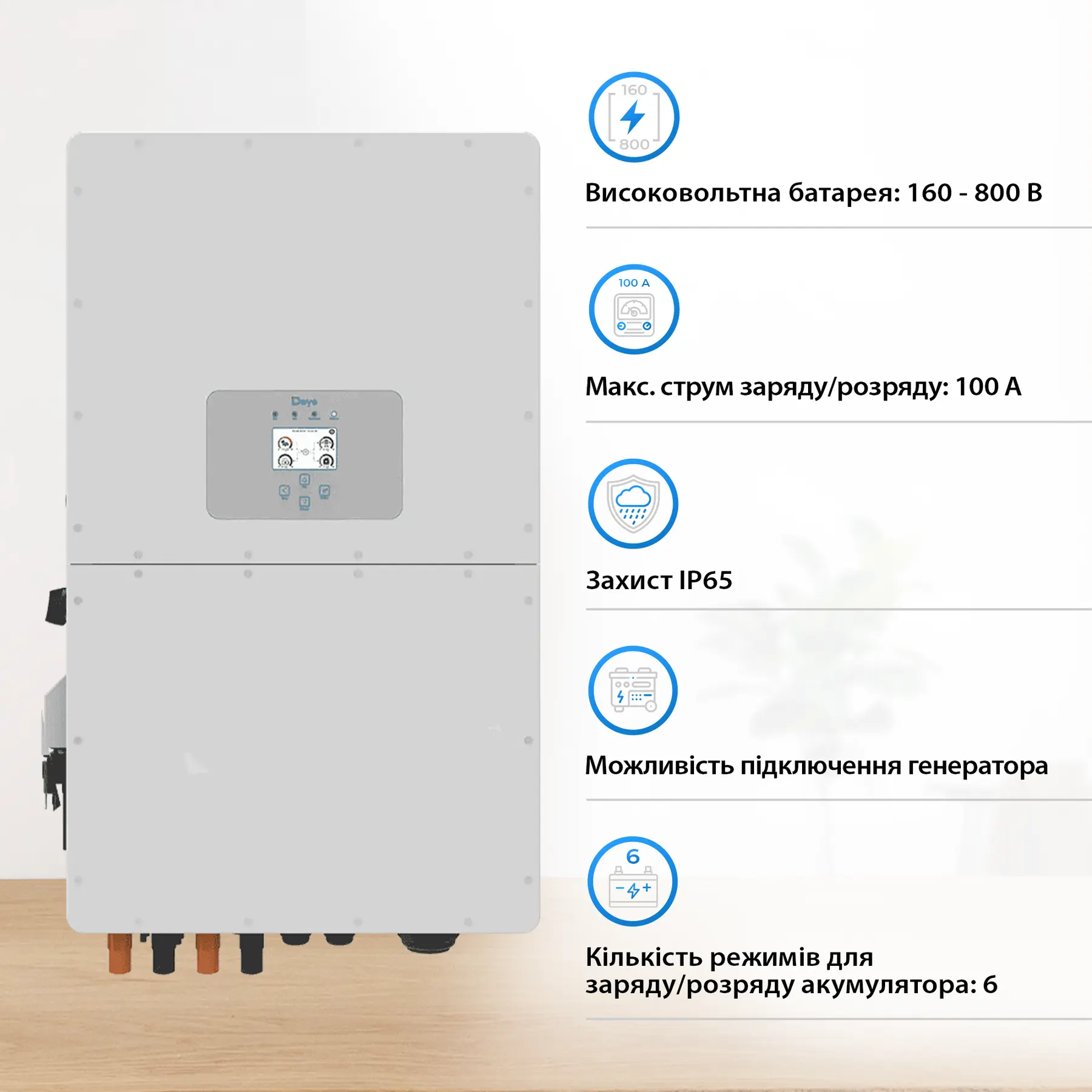 Інвертор гібридний DEYE SUN-40K-SG01HP3-EU-BM4 - фото №3