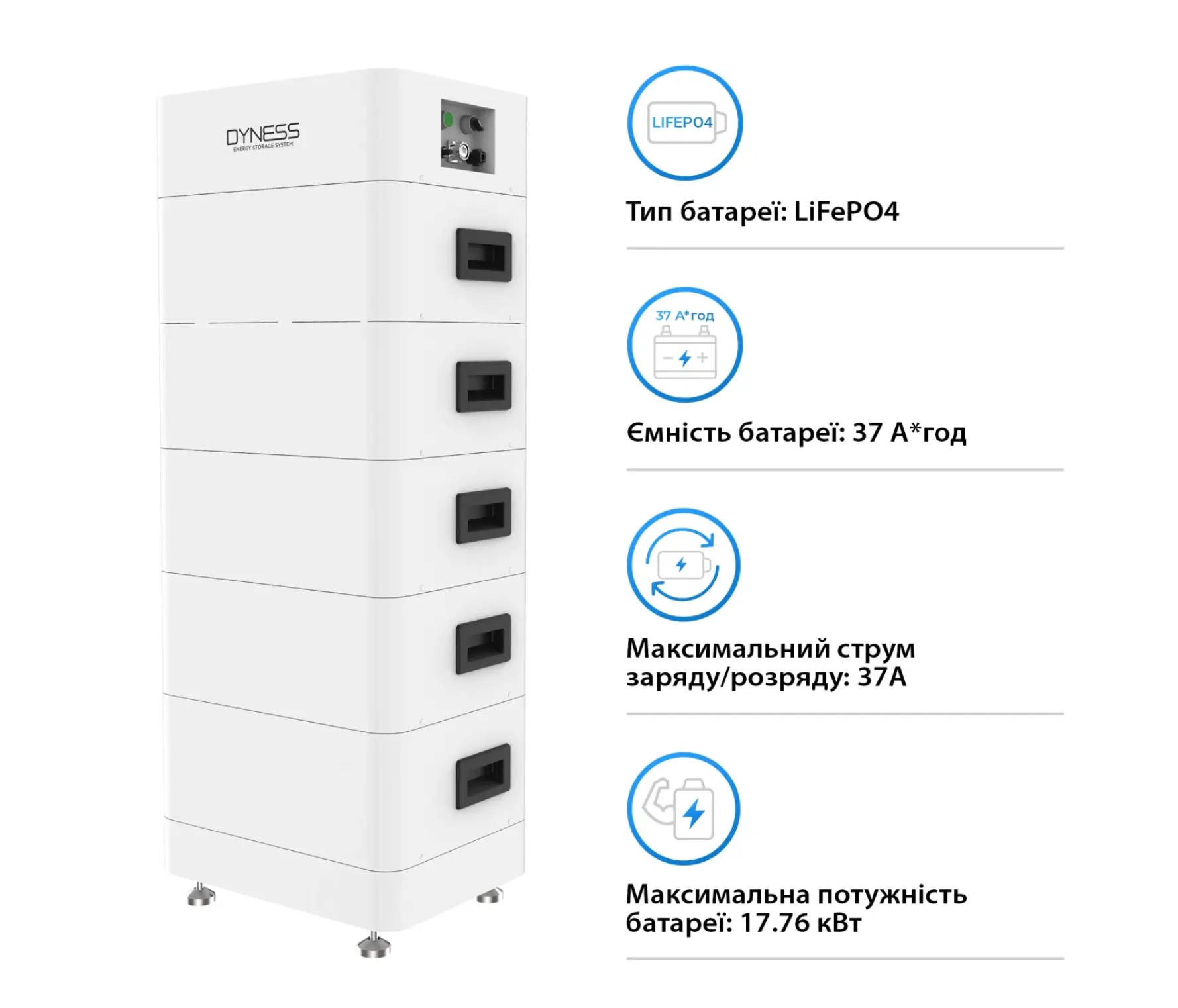 Система хранения энергии Dyness Tower T17 LiFePO4 - фото №1 Система хранения энергии Dyness Tower T17 LiFePO4 - фото №1