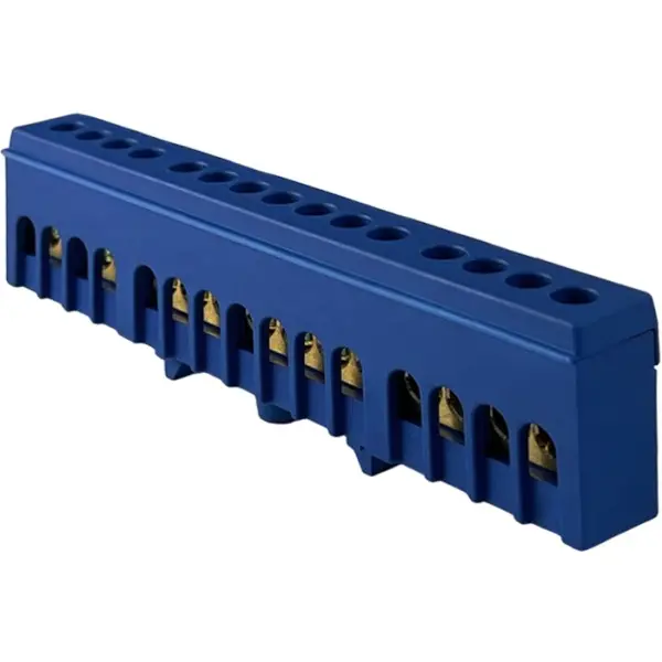 Нульова шина Promfactor FMD815BL на 15 отворів 6x9мм² Нульова шина Promfactor FMD815BL на 15 отворів 6x9мм²