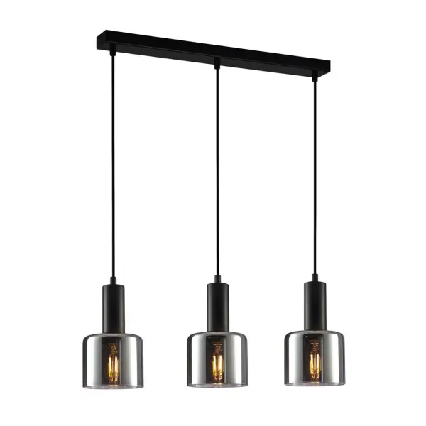 Подвесной светильник, люстра Italux PND-65342-3-BK+SG Santia E27 3x40W IP20 черный