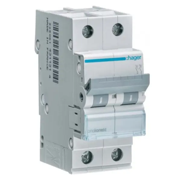 Автоматичний вимикач Hager MCN202 6кА C 2A 2P