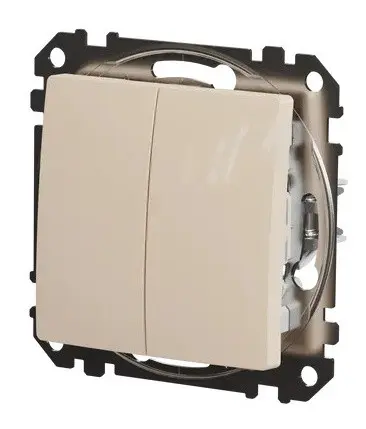 Двухклавишный выключатель Schneider Electric Sedna Design & Elements бежевый SDD112105 - фото №4