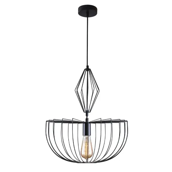 Подвесной светильник, люстра Goldlux 328380 Jasmina E27 1x20W IP20 черный Подвесной светильник, люстра Goldlux 328380 Jasmina E27 1x20W IP20 черный