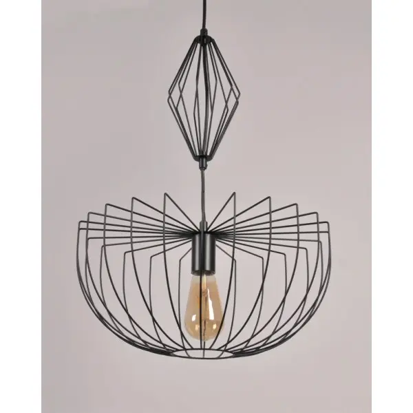 Подвесной светильник, люстра Goldlux 328380 Jasmina E27 1x20W IP20 черный - фото №3 Подвесной светильник, люстра Goldlux 328380 Jasmina E27 1x20W IP20 черный - фото №3
