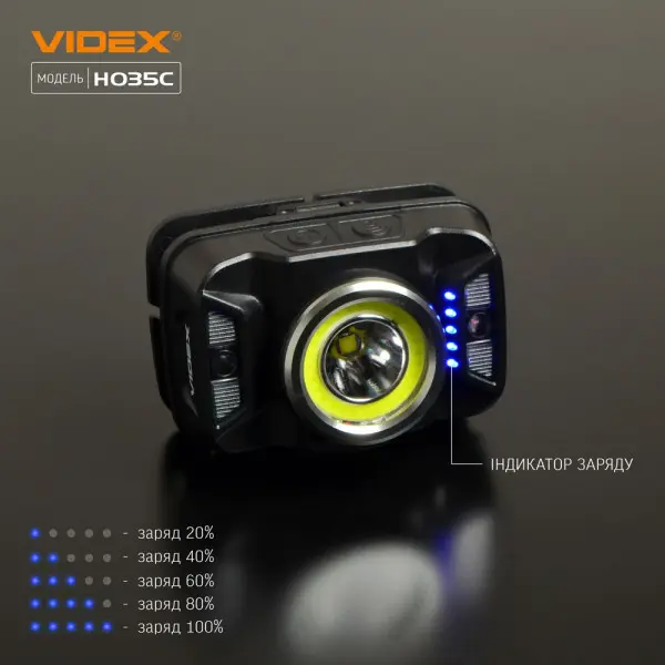 Светодиодный налобный фонарик Videx 410Лм 5000K (VLF-H035C) - фото №7 Светодиодный налобный фонарик Videx 410Лм 5000K (VLF-H035C) - фото №7
