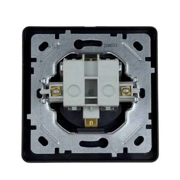 Розетка Nilson Selene антрацит 1-на з заземленням з кришкою ( 23362518 ) - фото №3