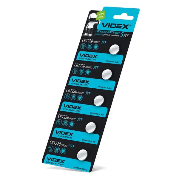 Литиевая батарейка Videx CR1220 (CR1220 5pc) 5 шт