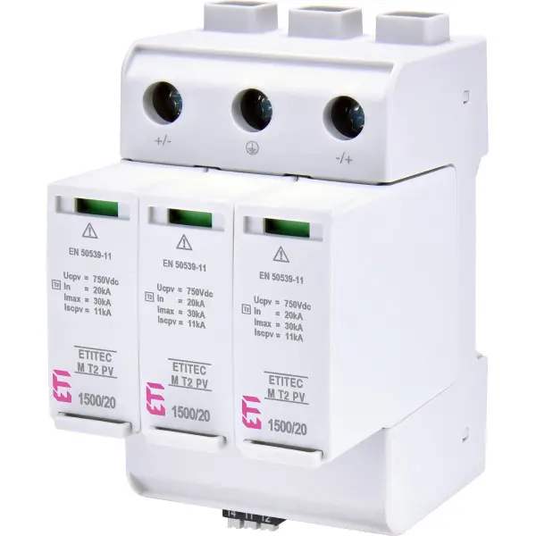 Ограничитель перенапряжения ETI 002440518 ETITEC M T2 PV 1500/20 Y RC (для PV систем)
